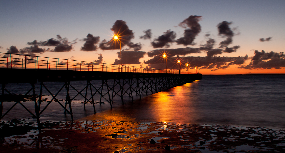 Sunset over Cedua jetty